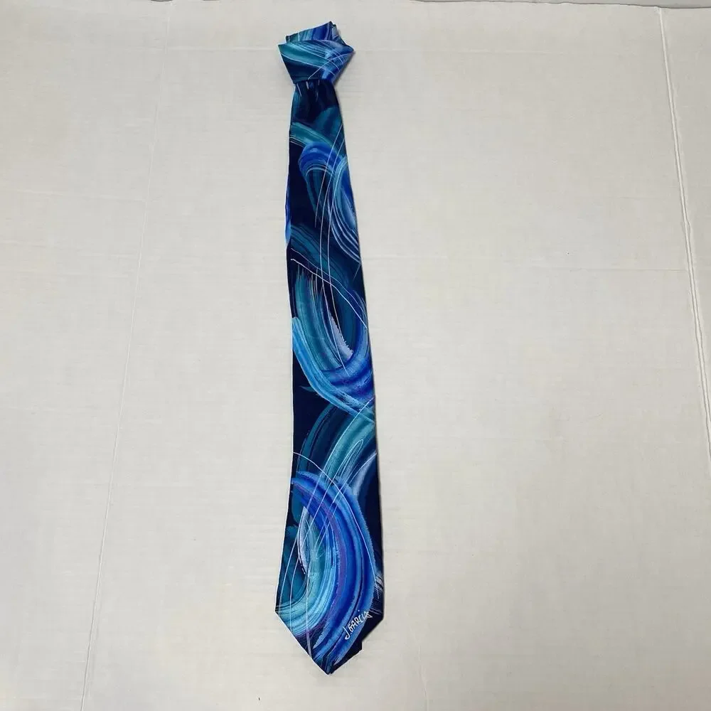 J Garcia Snake in Juggling Show Collectors Edition‎ Blue Neck Tie Abstract Artsy